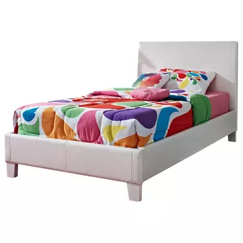Кровать Furniture Fantasia Vinyl белого цвета 120х200
