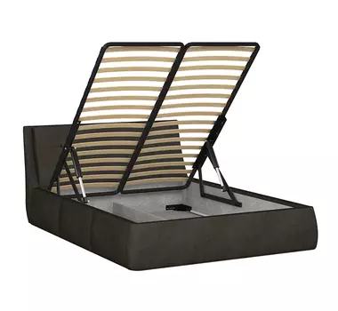 Кровать гесиона 160х200 черного цвета с подъемным механизмом