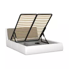 Кровать гесиона 180х200 с серым изголовьем и подъемным механизмом