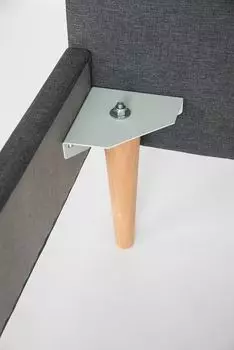 Кровать Grey серого цвета с изголовьем 180х200