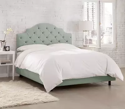 Кровать Henley Tufted Swedish Blue 180х200 серого цвета