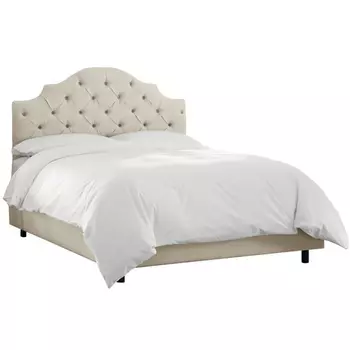Кровать Henley Tufted Talc бежевого цвета 160х200