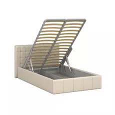 Кровать инуа 120х200 бежевого цвета с подъемным механизмом