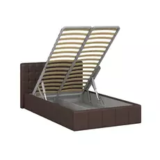 Кровать инуа 120х200 темно-коричневого цвета с подъемным механизмом