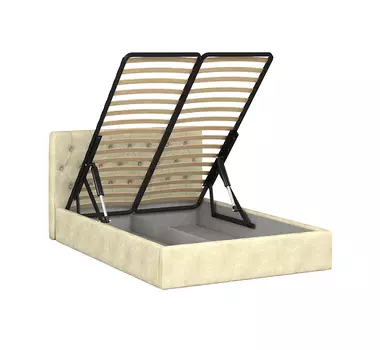 Кровать инуа 140х200 бежевого цвета с подъемным механизмом
