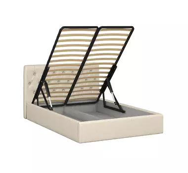 Кровать инуа 140х200 бежевого цвета с подъемным механизмом