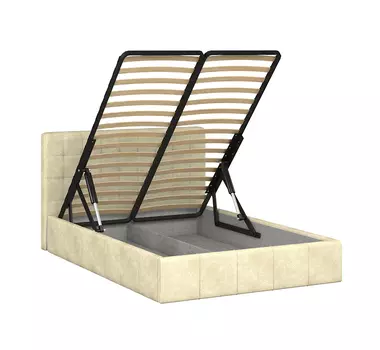 Кровать инуа 140х200 бежевого цвета с подъемным механизмом