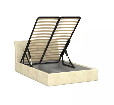 Кровать инуа 140х200 бежевого цвета с подъемным механизмом