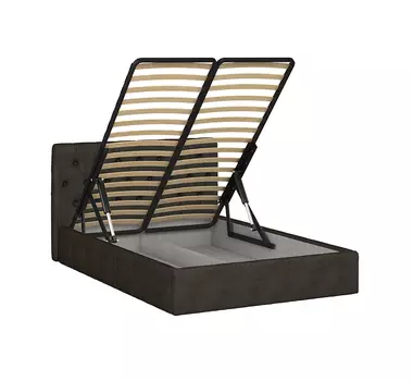 Кровать инуа 140х200 черного цвета с подъемным механизмом