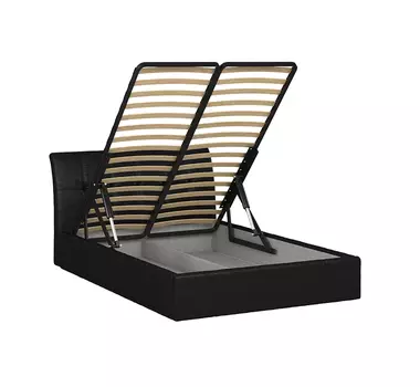 Кровать инуа 140х200 черного цвета с подъемным механизмом