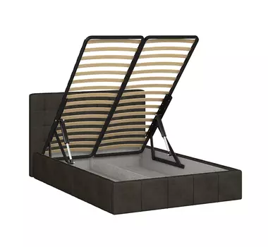 Кровать инуа 140х200 черного цвета с подъемным механизмом