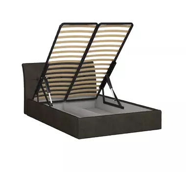 Кровать инуа 140х200 черного цвета с подъемным механизмом