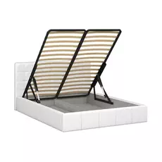 Кровать инуа 160х200 белого цвета с подъемным механизмом