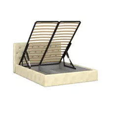 Кровать инуа 160х200 бежевого цвета с подъемным механизмом