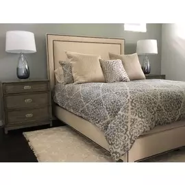 Кровать Jensen серого цвета 180х200 с подъемным механизмом