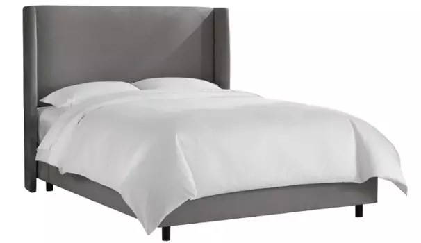 Кровать Kelly серый велюр 160х200