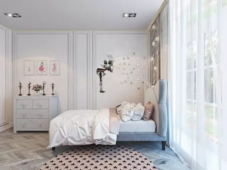 Кровать Kitty серого цвета 90х200