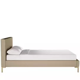 Кровать Landy Beige бежевого цвета 140х200 с подъемным механизмом