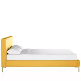 Кровать Landy Yellow желтого цвета 140х200