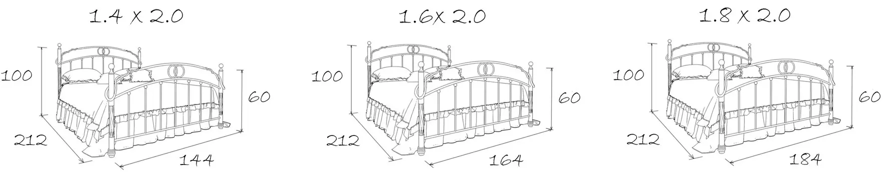 Кровать лофт лоренцо 1.6 160х200