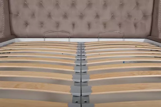 Кровать Louisiana серого цвета с подъемным механизмом 160х200