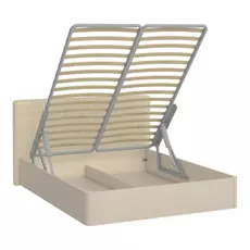 Кровать магна 140х200 с бежевым изголовьем и подъемным механизмом