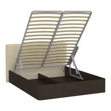 Кровать магна 140х200 с бежевым изголовьем и подъемным механизмом