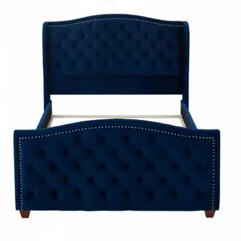 Кровать Marcella 90х200 темно-синего цвета