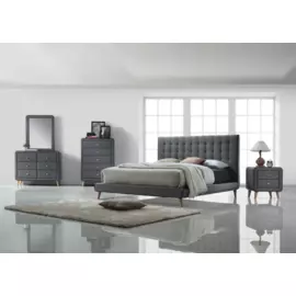 Кровать Minnesota серого цвета 160х200 с подъёмным механизмом