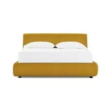 Кровать Nest синего цвета с молдингом 160х200