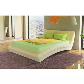 Кровать оливия белого цвета с ортопедическим основанием 160х200