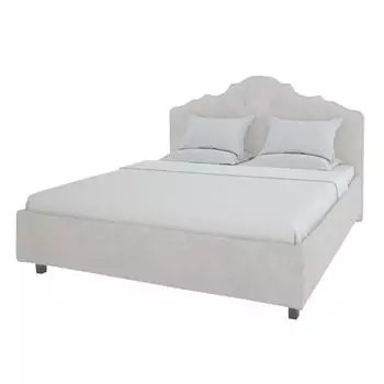 Кровать "Palace" велюр бежевого цвета 160x200