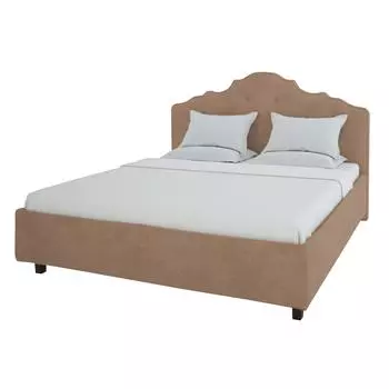 Кровать Palace велюр серо-коричневый 180x200
