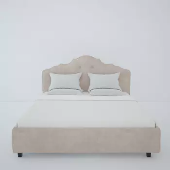 Кровать "Palace" велюр серого цвета 140x200