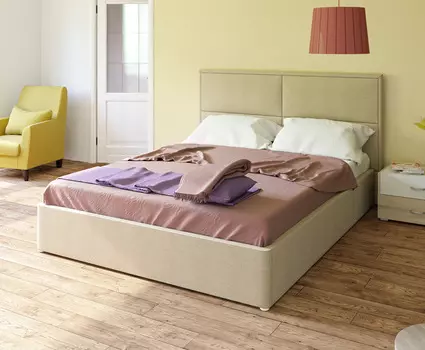 Кровать прага бежевого цвета 160х200