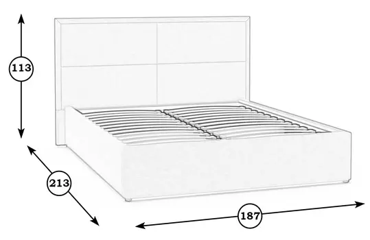 Кровать прага коричневого цвета 160х200