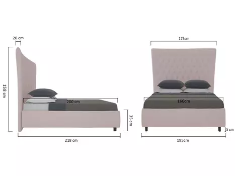 Кровать Quicksand розовая 160х200