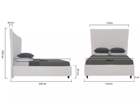 Кровать Quicksand велюр 180х200