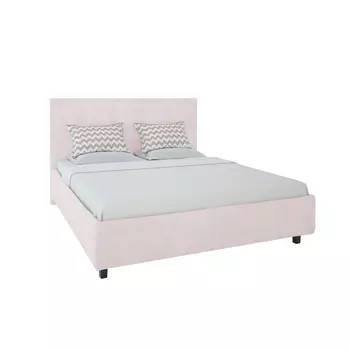 Кровать Royal Black велюр пыльная роза 140х200