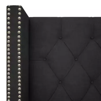 Кровать с декоративными гвоздиками Wing лен 180x200