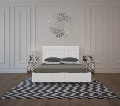 Кровать "Shining Modern" велюр молочный 160x200