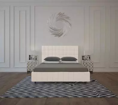 Кровать Shining Modern велюр светло-бежевый 160х200