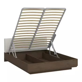 Кровать сиена 180х200 с изголовьем молочного цвета и подъемным механизмом