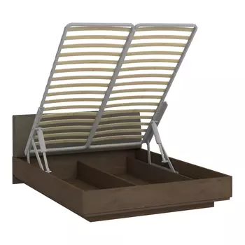 Кровать сиена 180х200 с серым изголовьем и подъемным механизмом