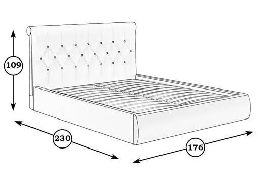 Кровать тиффани коричневого цвета 160х200