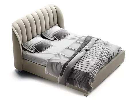 Кровать Tulip серо-бежевого цвета 180х200