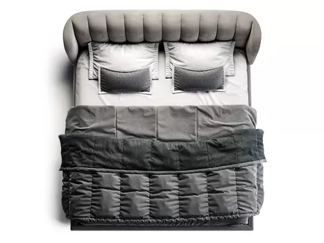 Кровать Tulip серого цвета 200х200