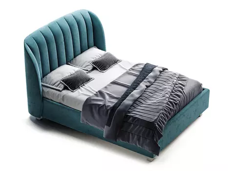 Кровать Tulip синего цвета 160х200