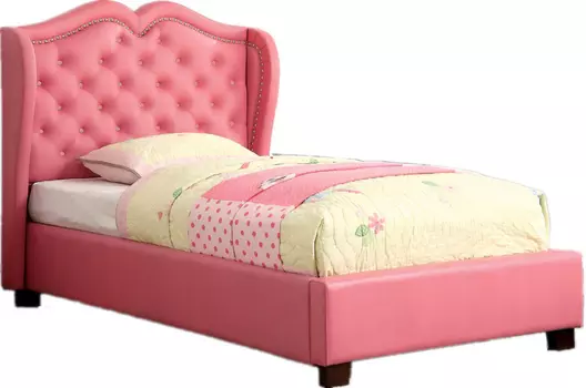 Кровать Twin Platform розового цвета 120х200