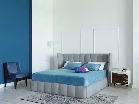 Кровать Venture Flow серого цвета 200х200